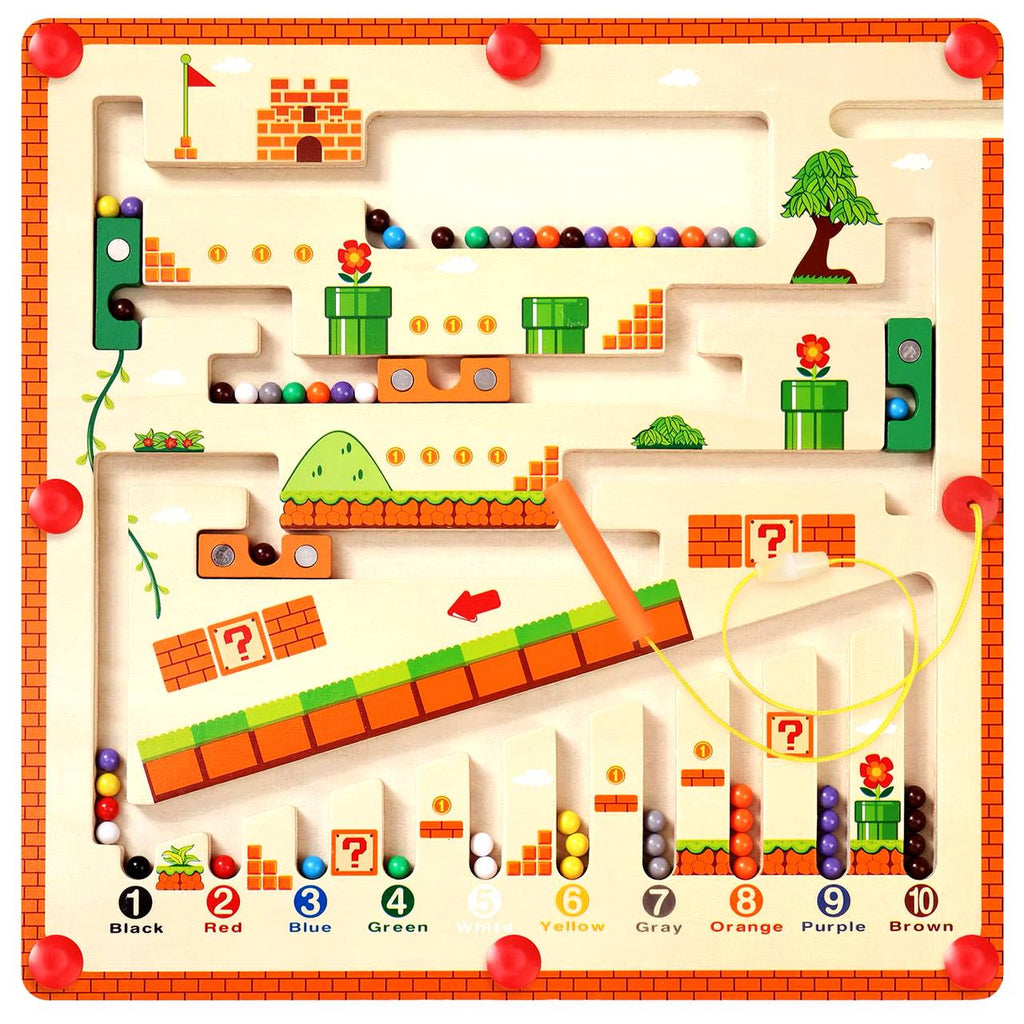 MindfulMaze™ - Wooden Magnetic Maze Board