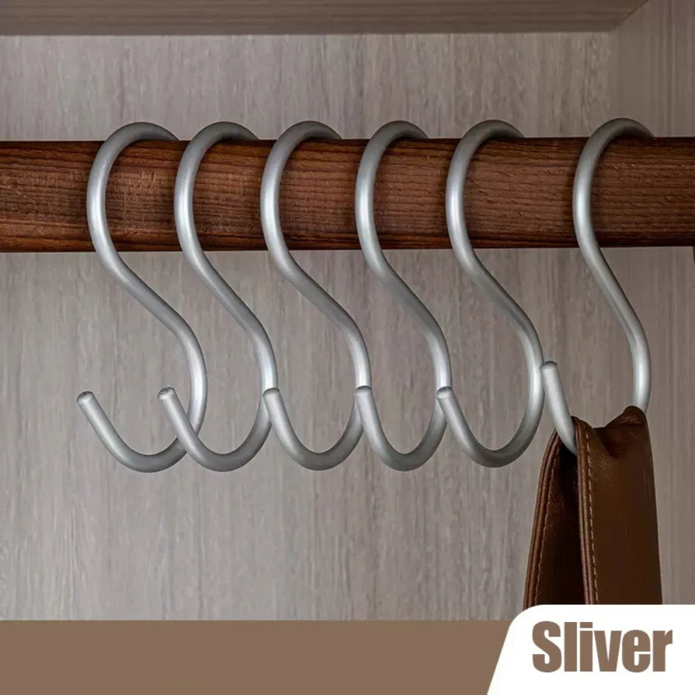 Durable S Hook Clothes Holders | 3pcs Silver