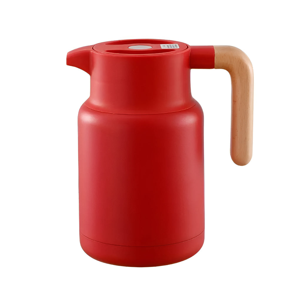 Classic Wooden Handle Thermal Carafe Ruby Red