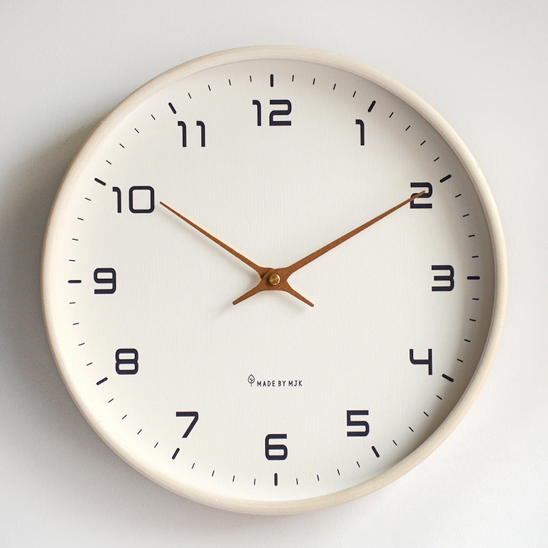 Modern Wooden Wall Clock White