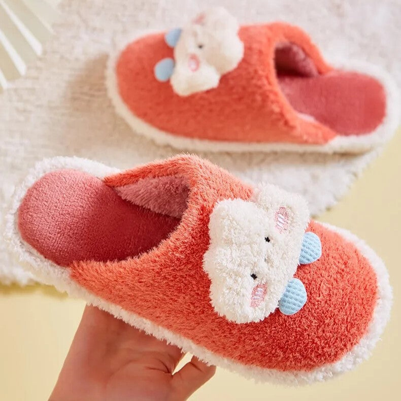 Women Cozy Plush Slippers - Cloud Design