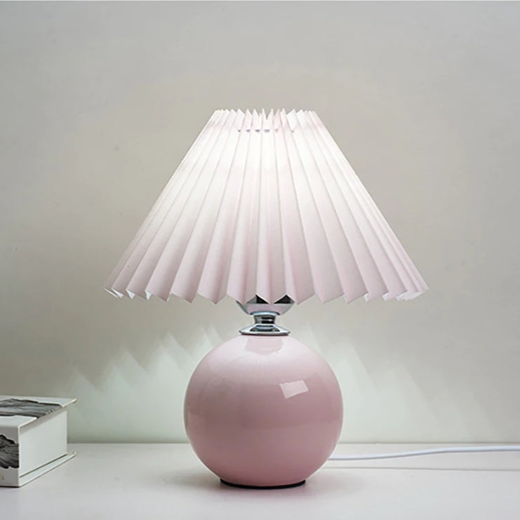 Pleated Bedside Lamp