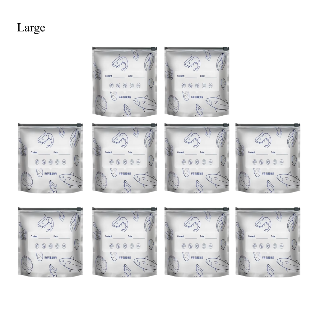 FreshKeeper™ | Aluminum Reusable Bags (10 pcs) Large