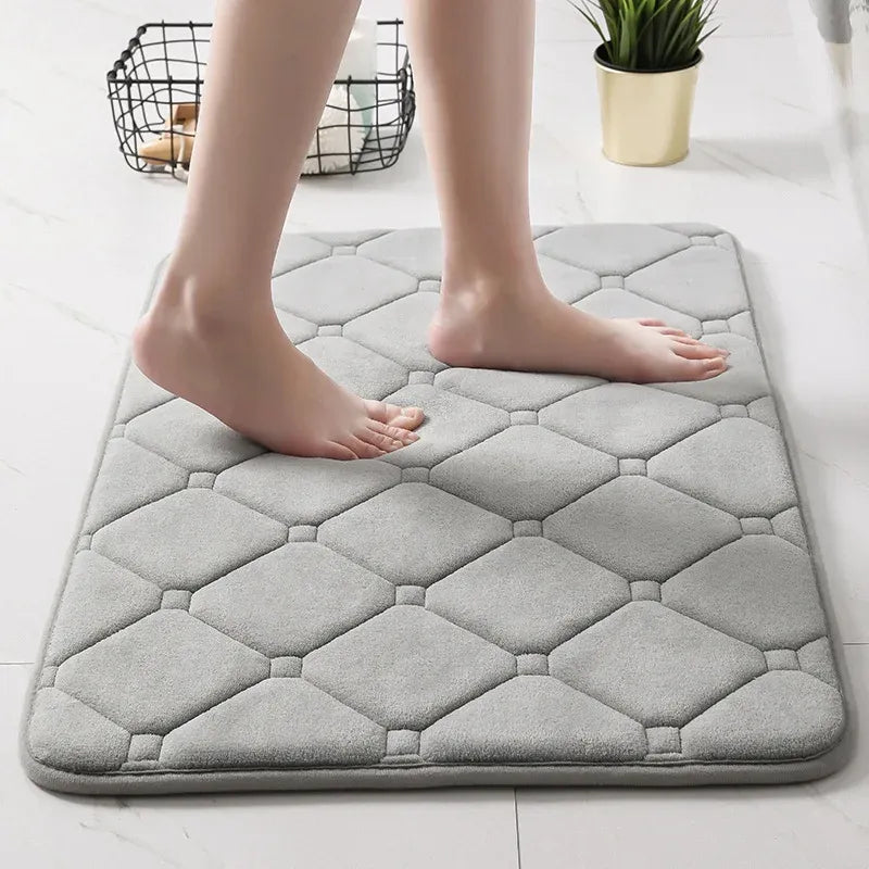 Plush Absorbent Bathroom Mat Non-Slip