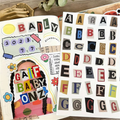 Vintage Alphabet Letter Stickers (12 Sheets)