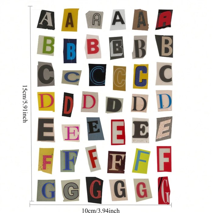 Vintage Alphabet Letter Stickers (12 Sheets)