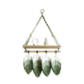 Green Macrame Hanging Shelf