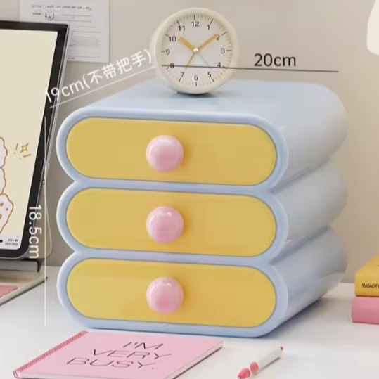 Stationery Desktop Organizer Light Blue