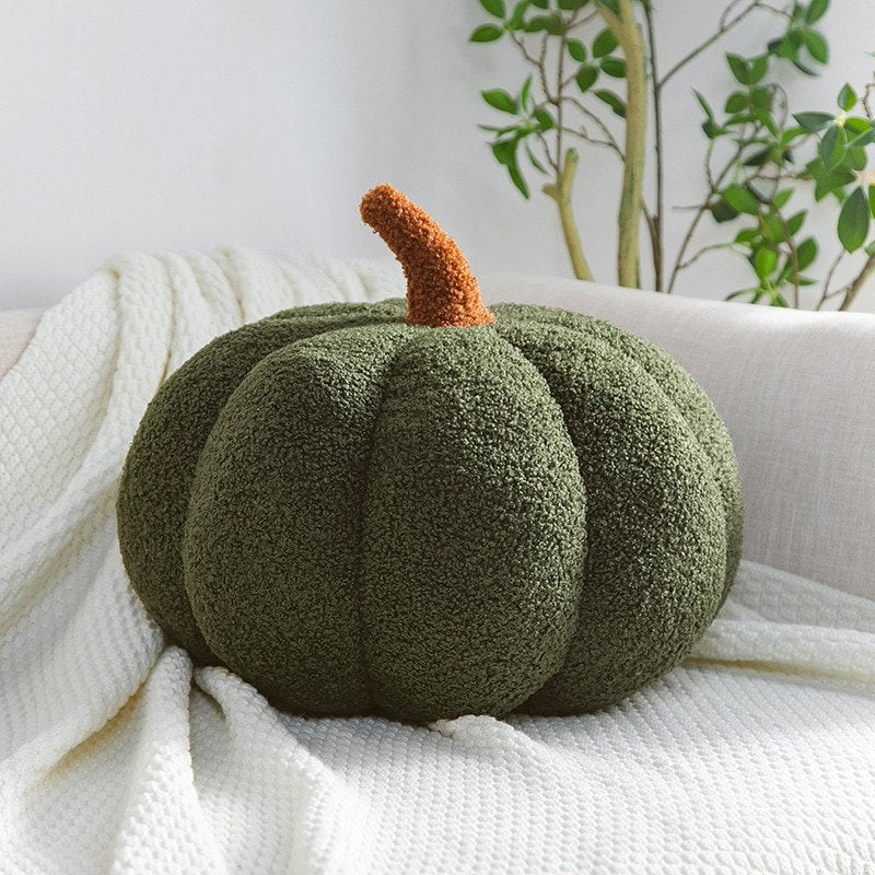 Aesthetic Pumpkin Pillow Green