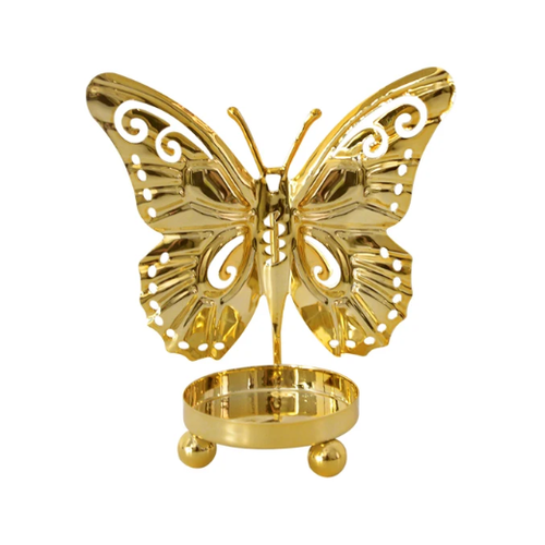 Butterfly Candle Holder Gold