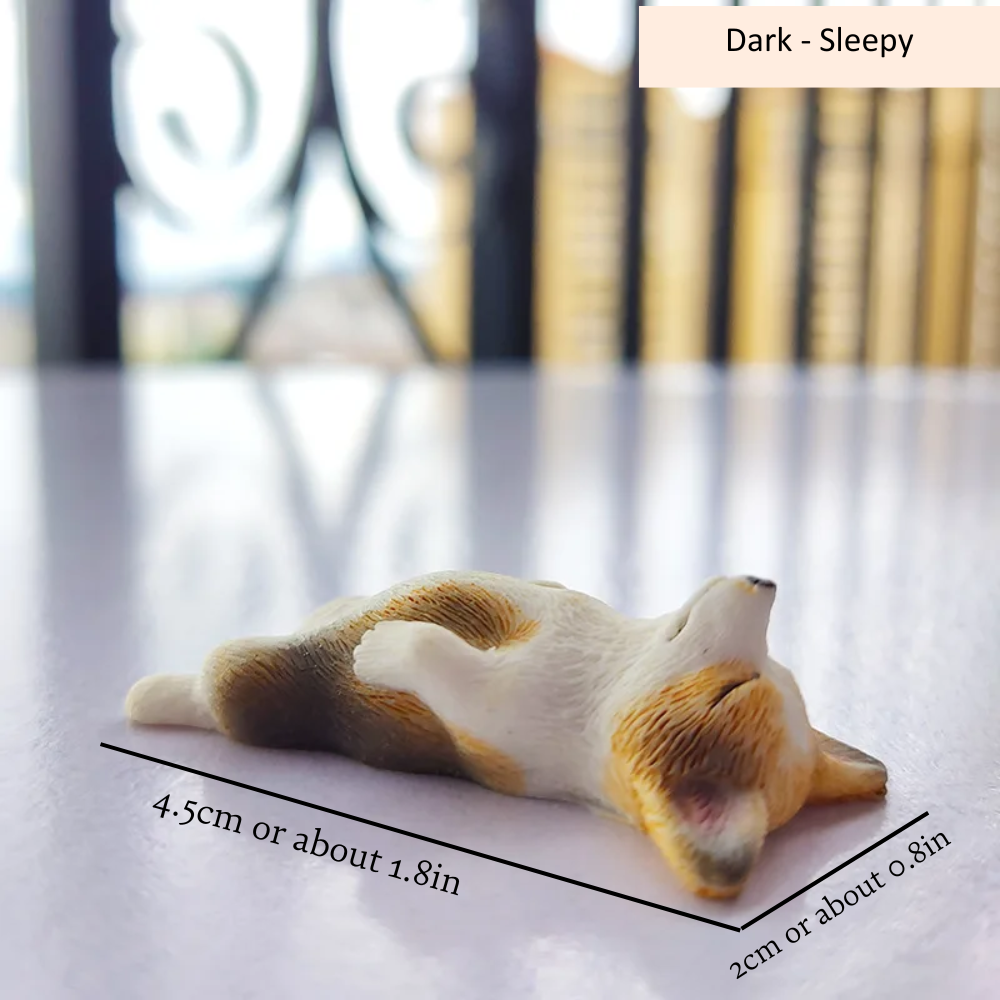 Mini Corgi Decoration Dark Sleepy