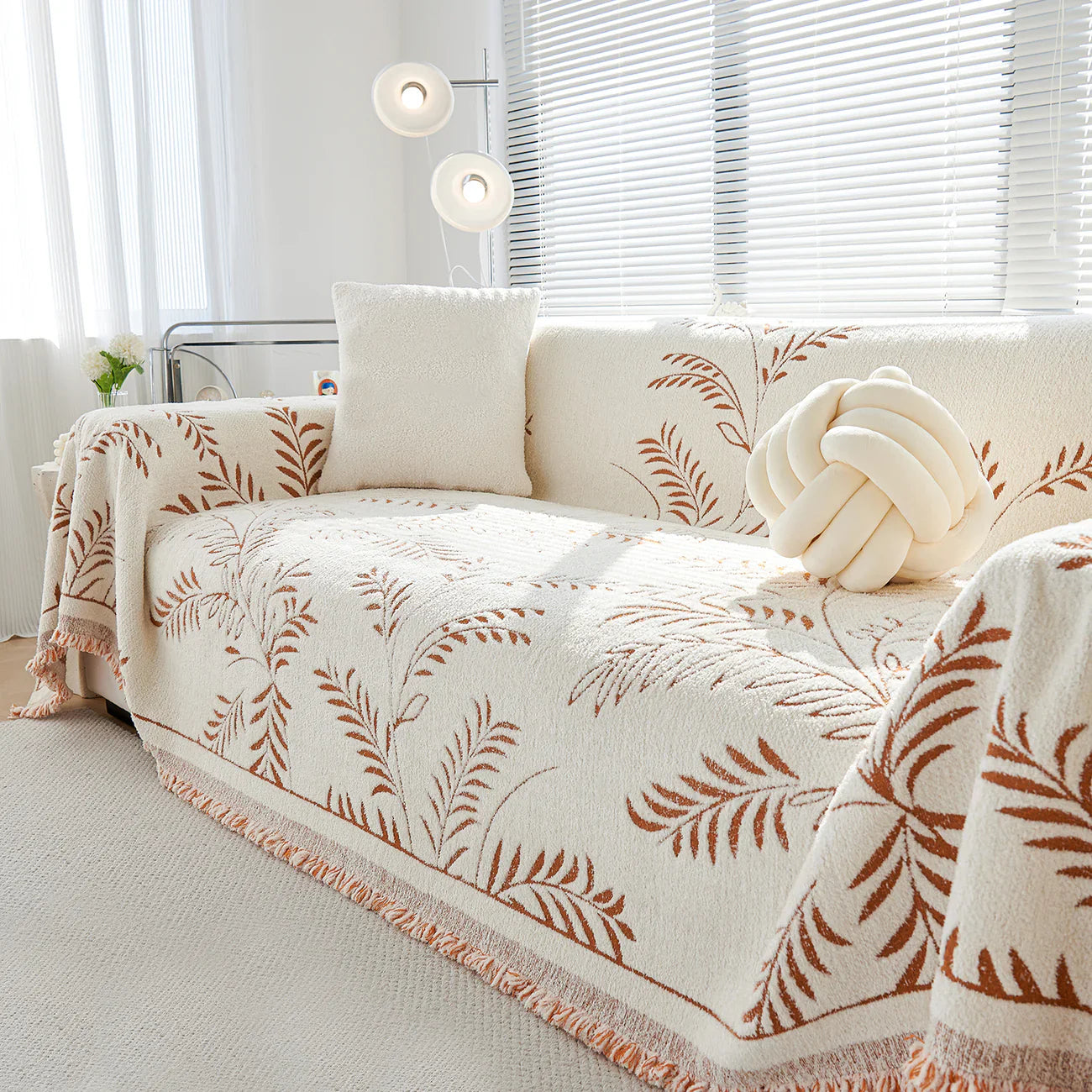 Winter Fern Cotton Sofa/Couch Cover