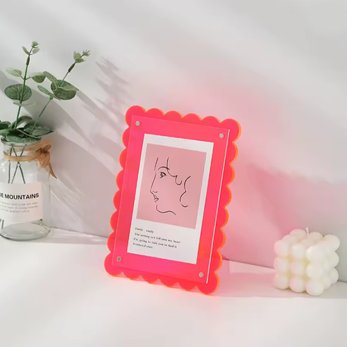 Bubble Wave Frame Dark Pink