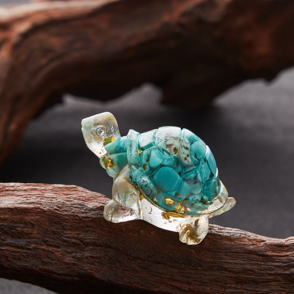 Crystal Turtle Decor Turquoise
