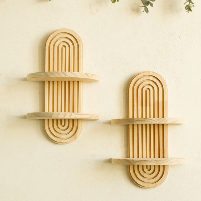 Wooden Rainbow Shelf