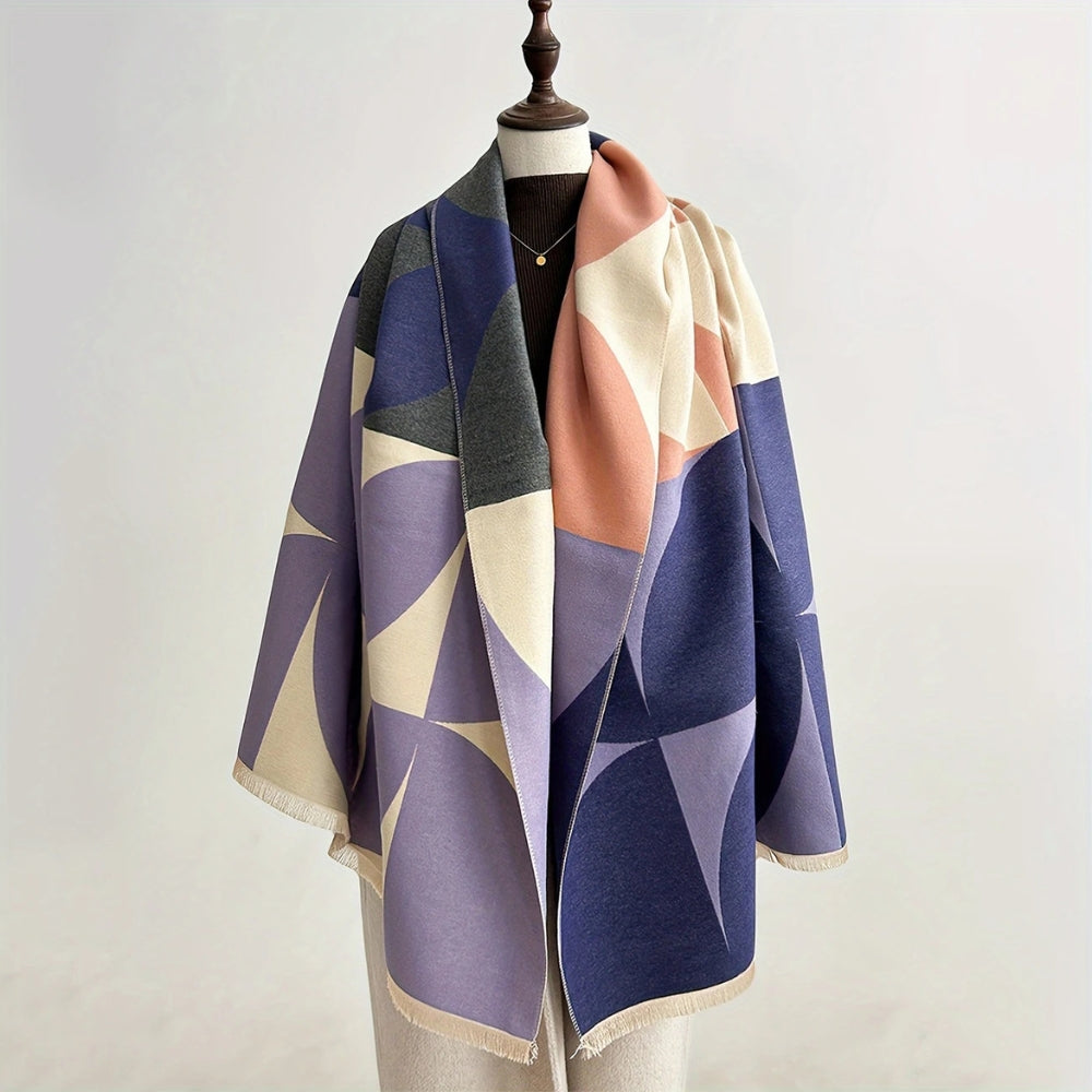 Veilura Poncho Reversible Scarfs Dawnstone Indigo