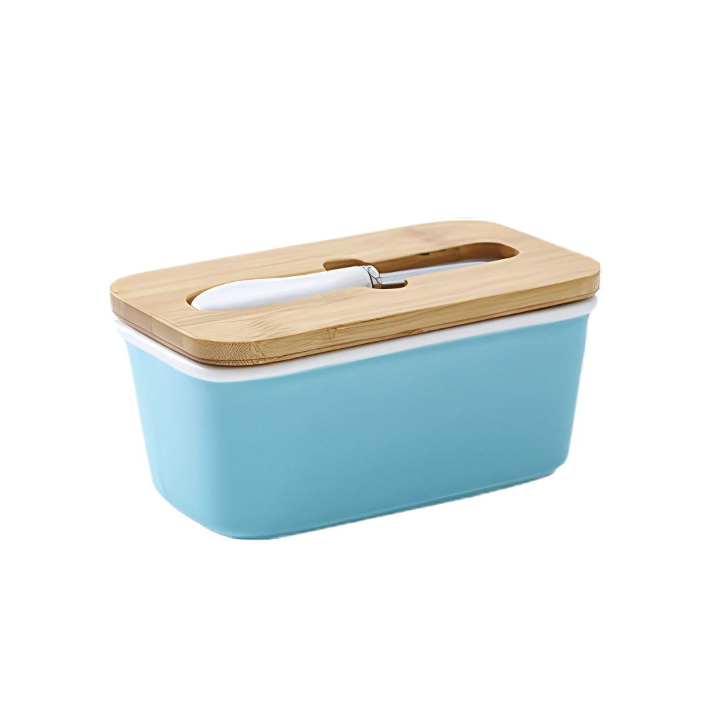 Sleek Butter Cutter Container Light Blue