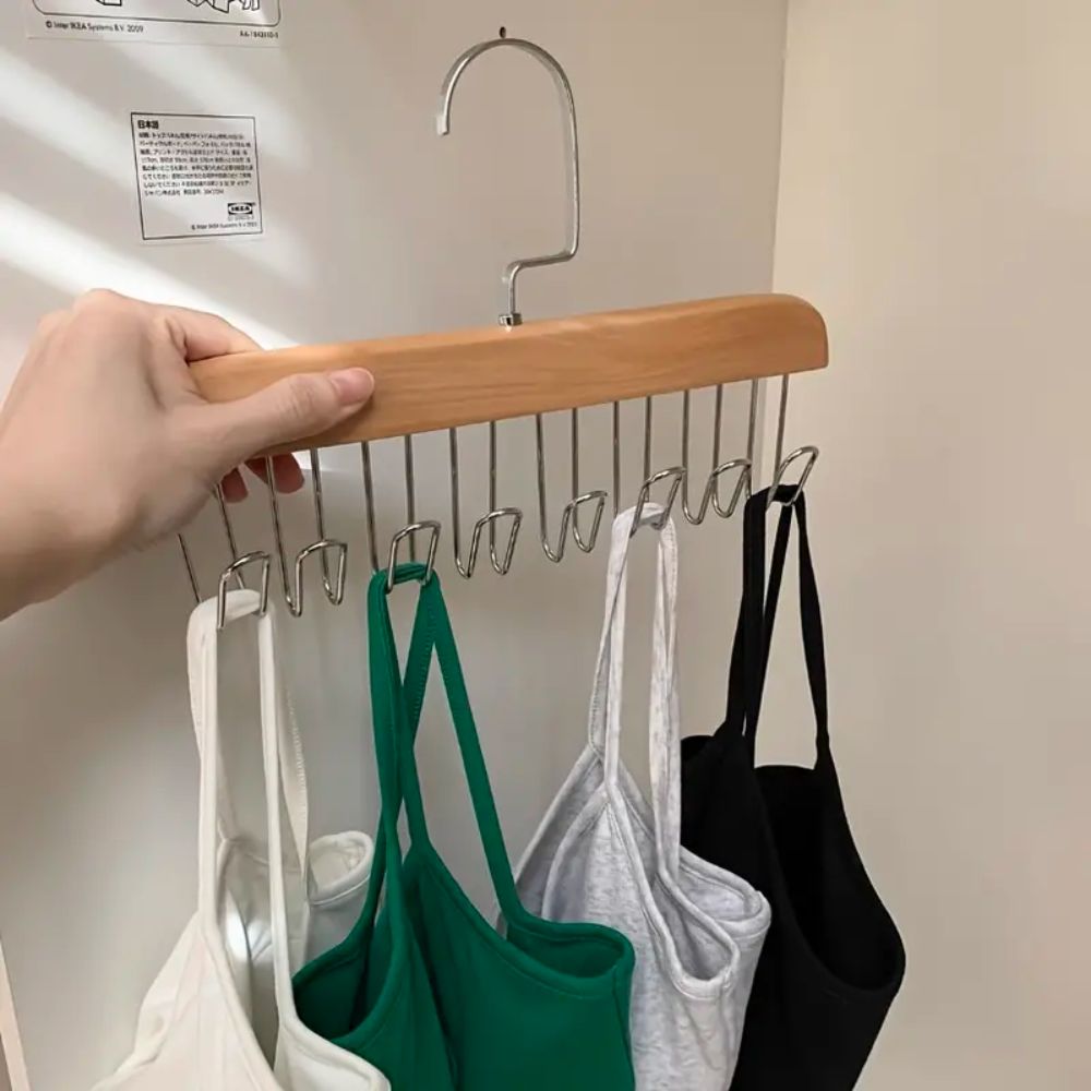 Multifunctional Hanger Hook Natural Wood