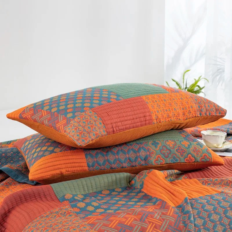 Cotton Woven Quilt with Patchwork Patterns - Skin Friendly & Soft