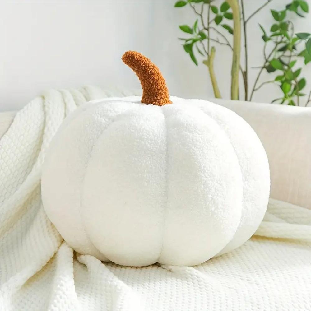 Pumpkin Patch Plush Cushions White