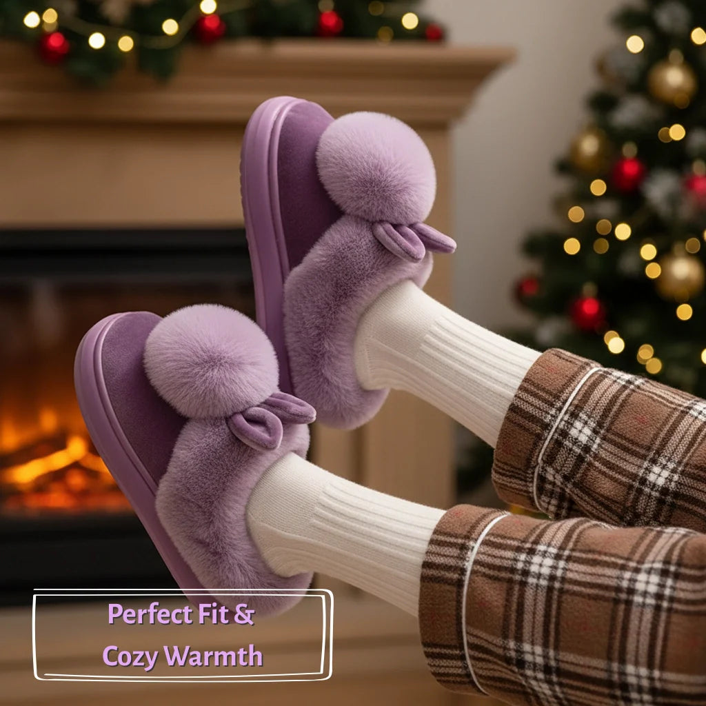 Bunny Plush Slippers - Women's Month Sale