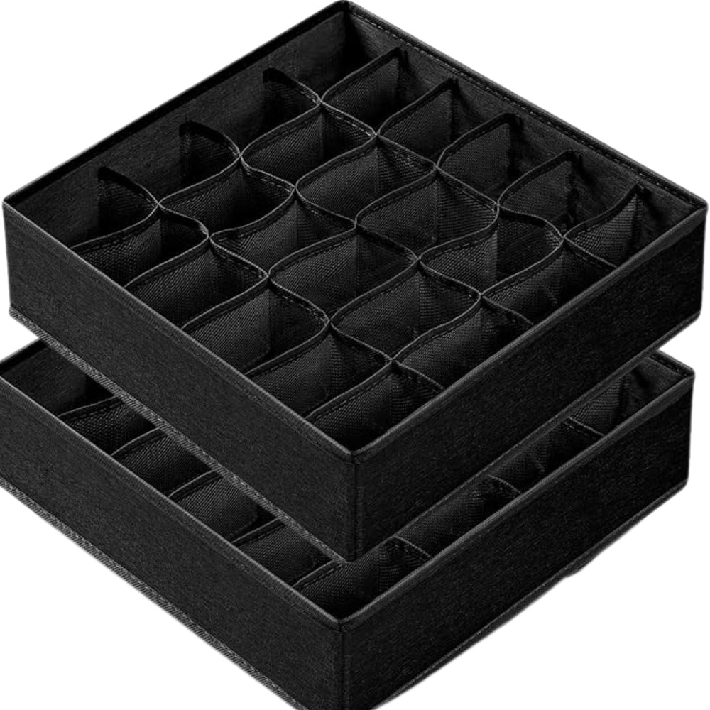 Foldable Sock and Underwear Organizer Black