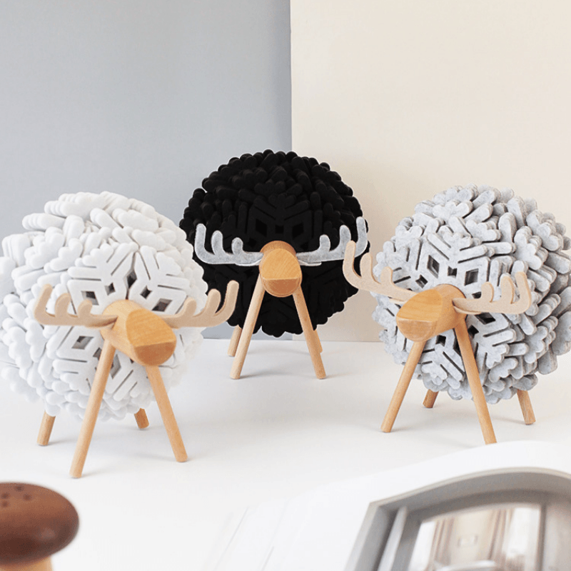 Alma Elk 12-Piece Coaster Set Set of 3 (Black+White+Grey)