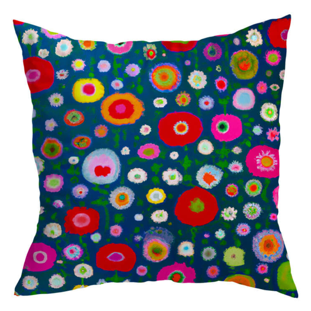 Abstract Bright Colored Cushion Covers Blazing