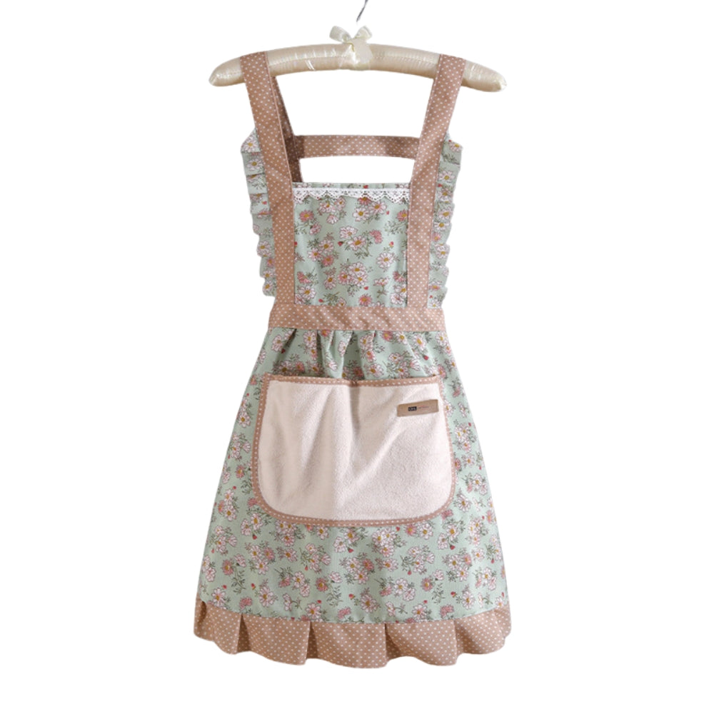Sweet Flora Kitchen Apron Green