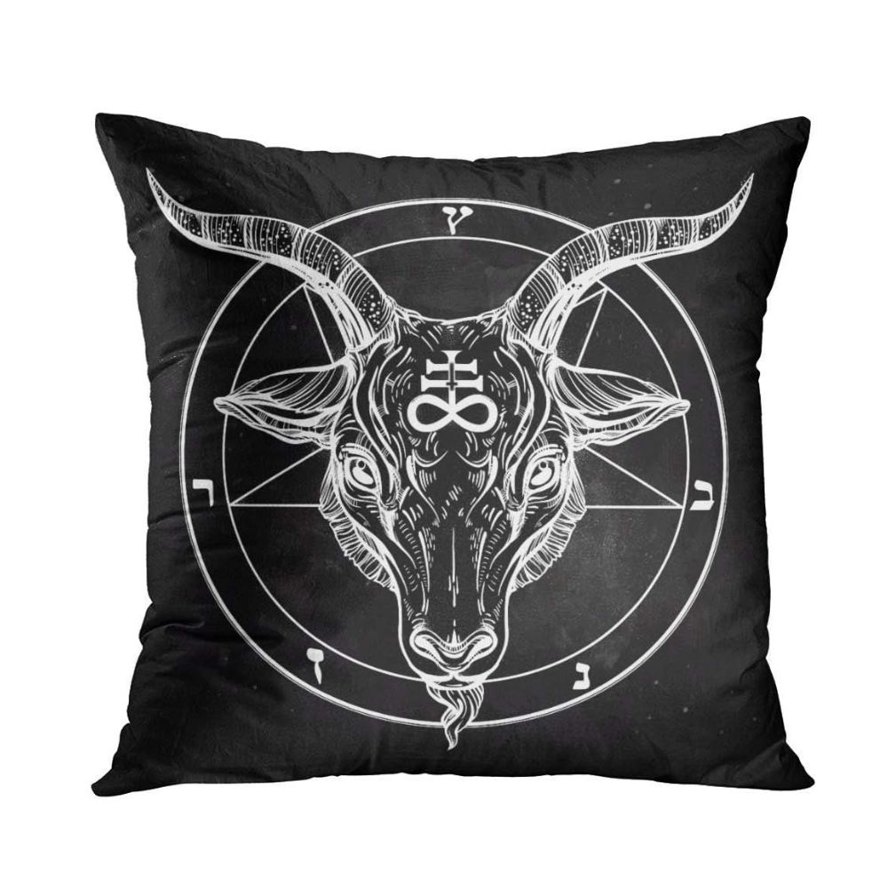 Midnight Mystique Cushion Cover Horned Goat