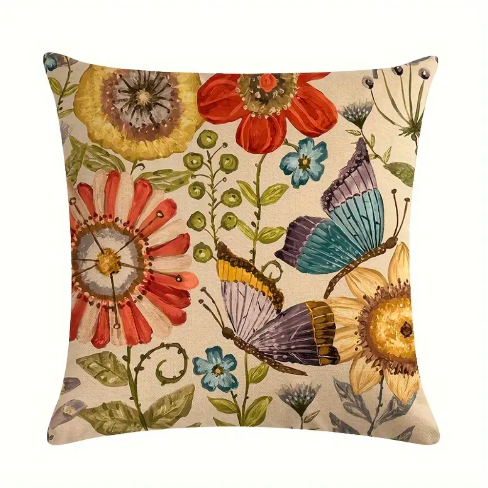 Mexican Flowers Cushion Covers Fiesta Bloom