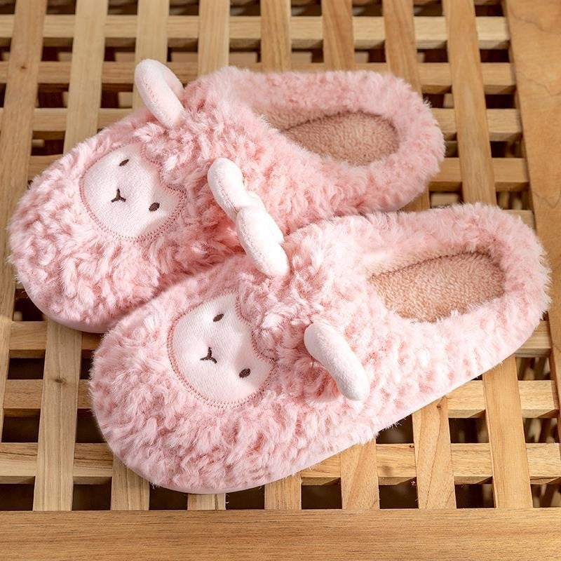 Women's Plush Sheep Slippers Pink
