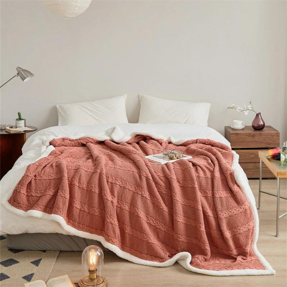 Mellow Sherpa Blanket Rose Pink