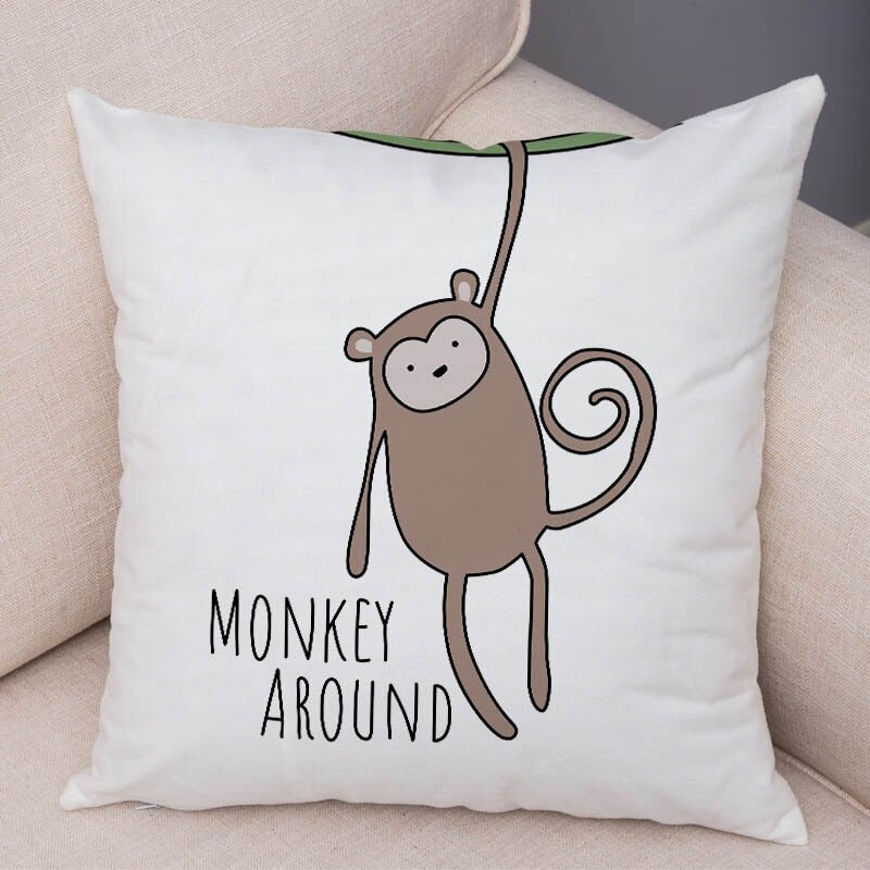 Uplifting Cushion Covers Monkey Around
