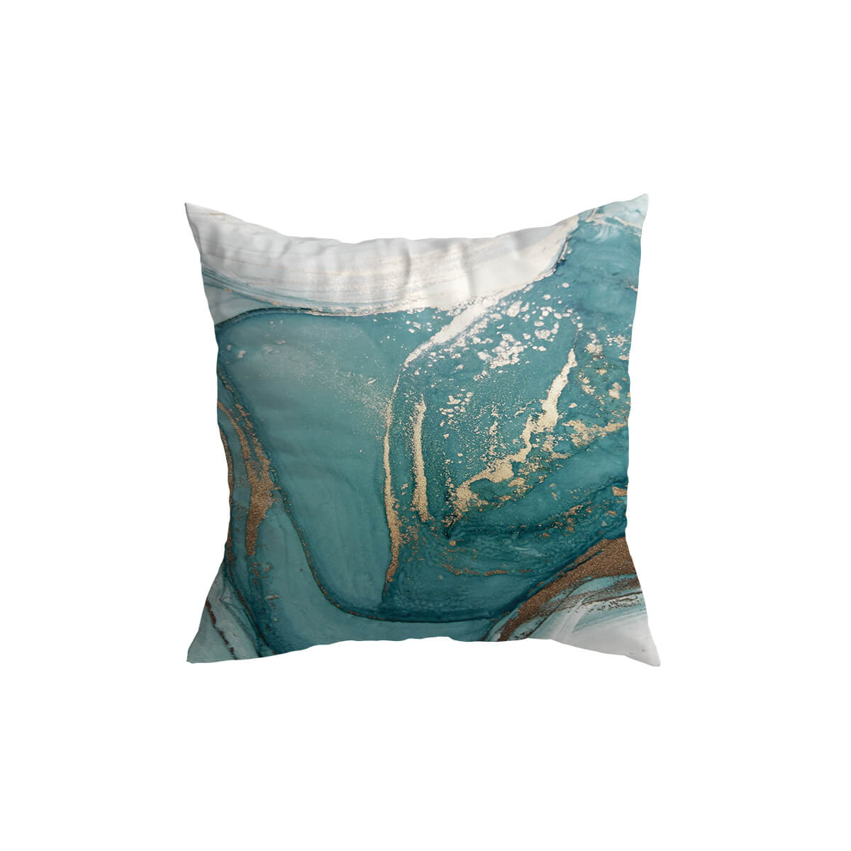 Turquoise Gold Marble Pattern Cushion Covers Terracotta
