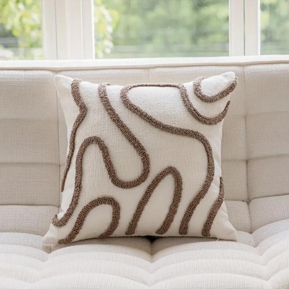 Serene Flow Cushion Cover Coffee 18"x18"