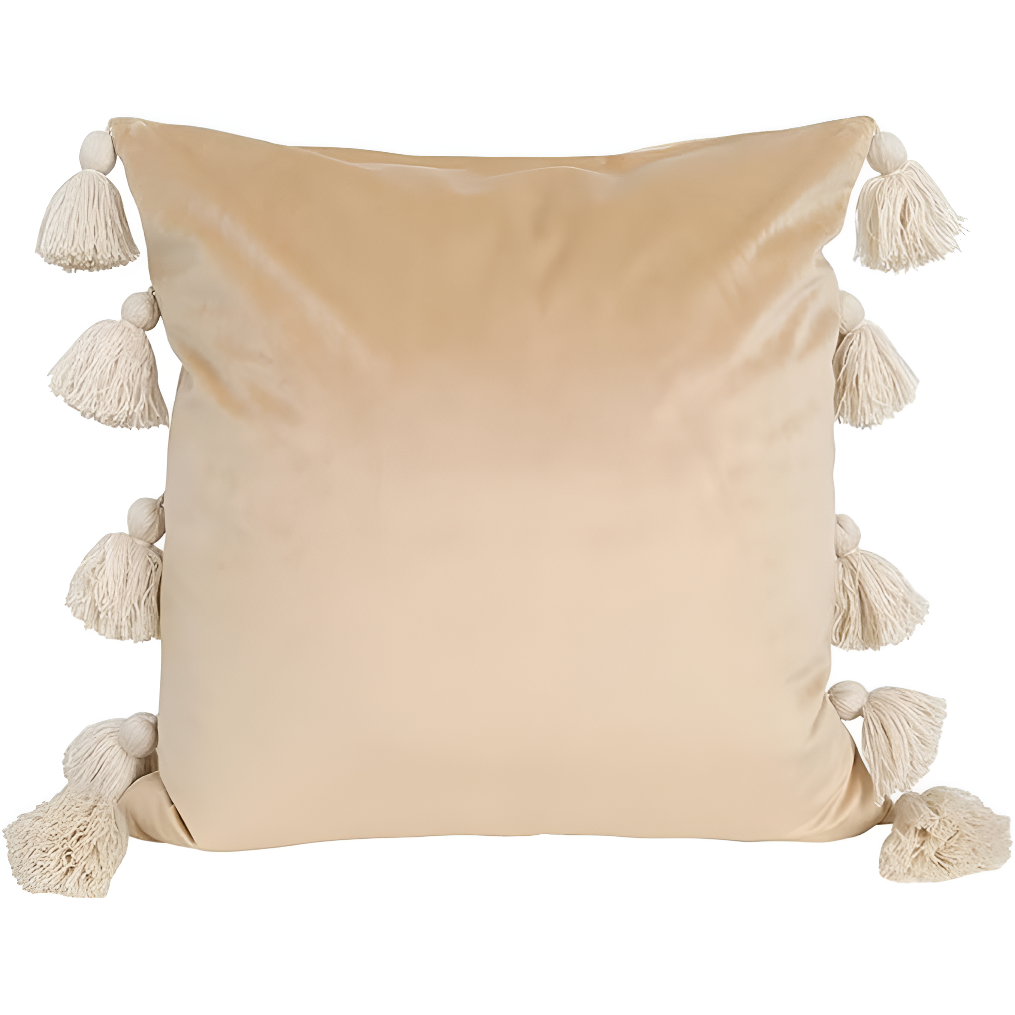 Bohemian Pompom Cushion Cover Khaki 18"x18"