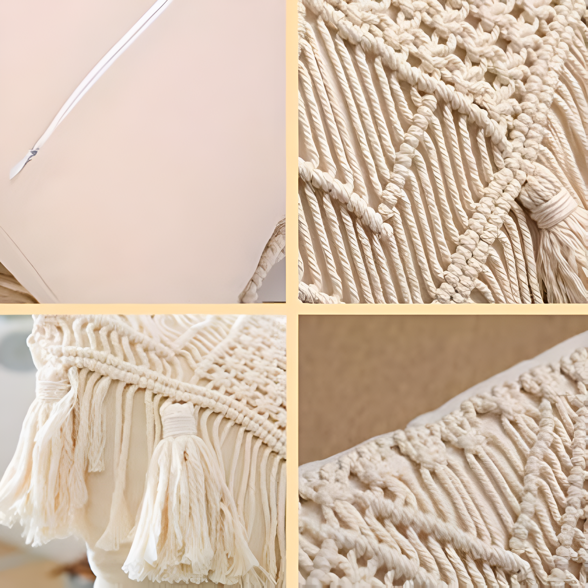 Vintage Macrame Cushion Cover