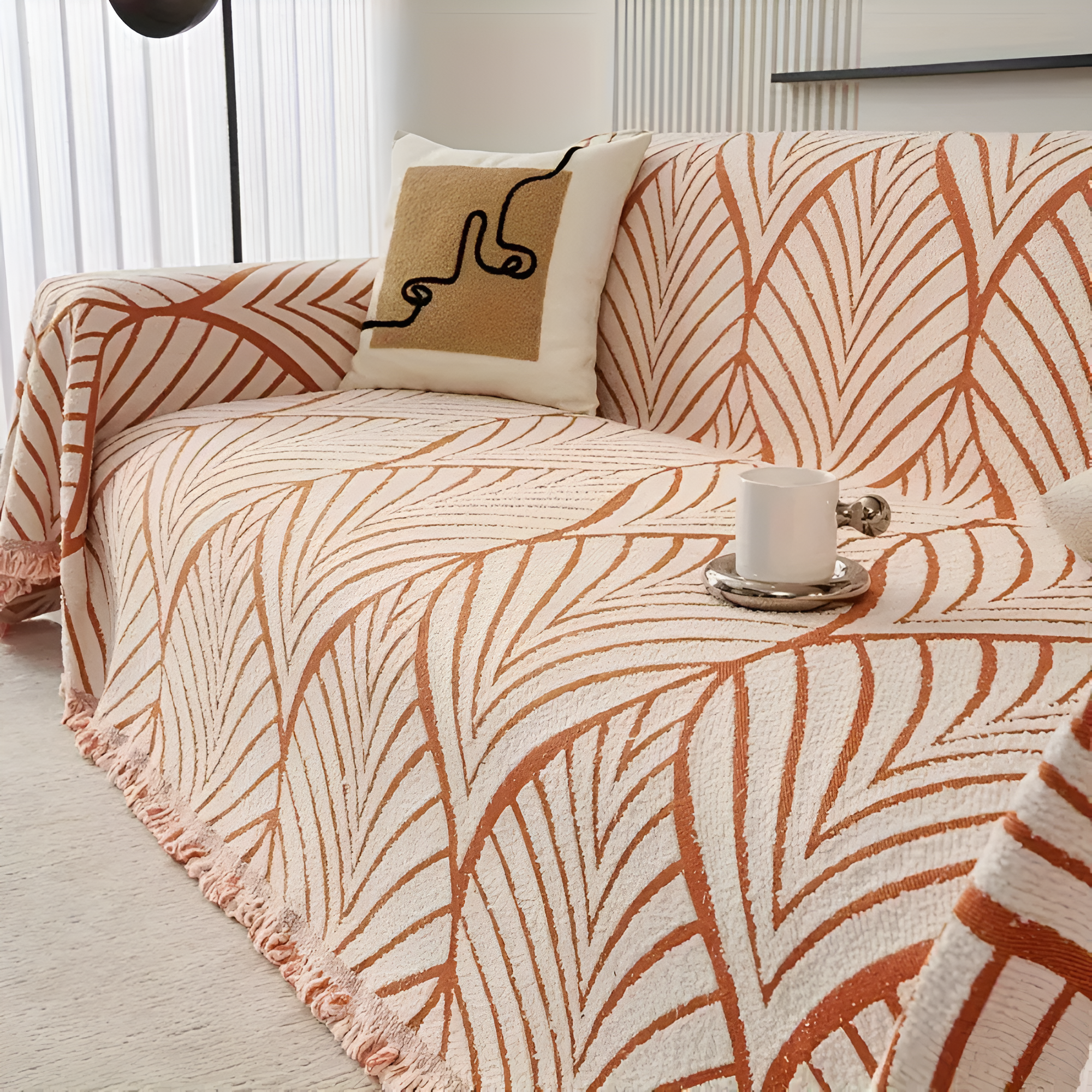 Modern Maple Leaf Sofa Cover Maple Leaf-Orange