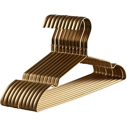 Aluminum Alloy Nonslip Hangers Gold 10pcs