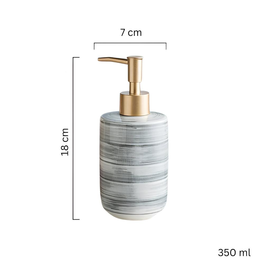 Marble Ceramic Soap Dispenser Charcoal