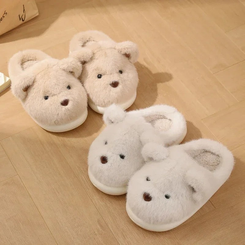 Women's Teddy Bear Plush Slippers