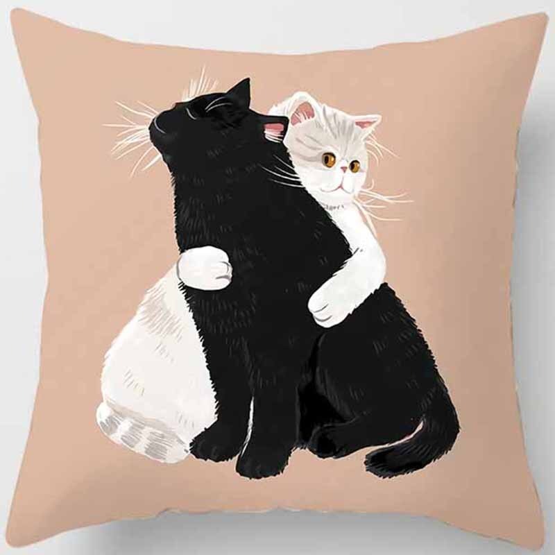 Feline Cushion Covers Hug