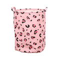Pink Leopard Laundry Basket