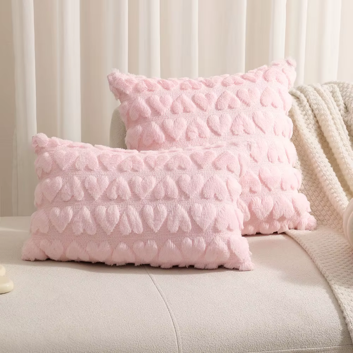 Soft Hearts Pillow Case