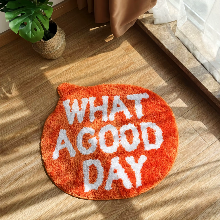 Orange Positive Vibes Rug