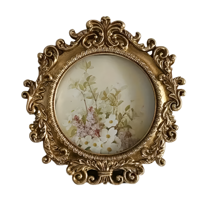 Round Vintage Photo Frame