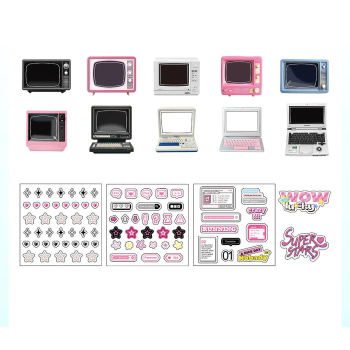 Y2K Cute Retro Paper Card Stickers