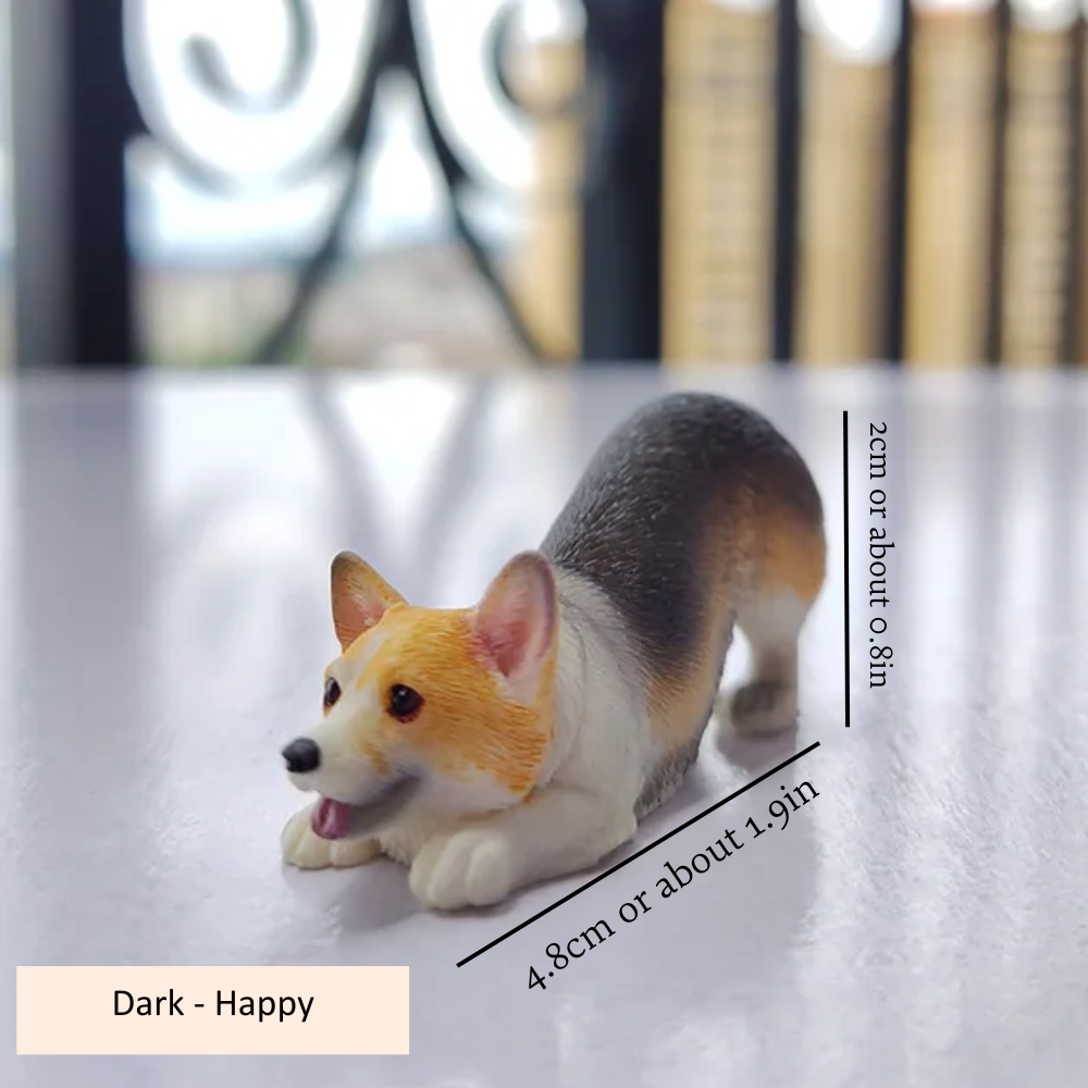 Mini Corgi Decoration Dark Happy