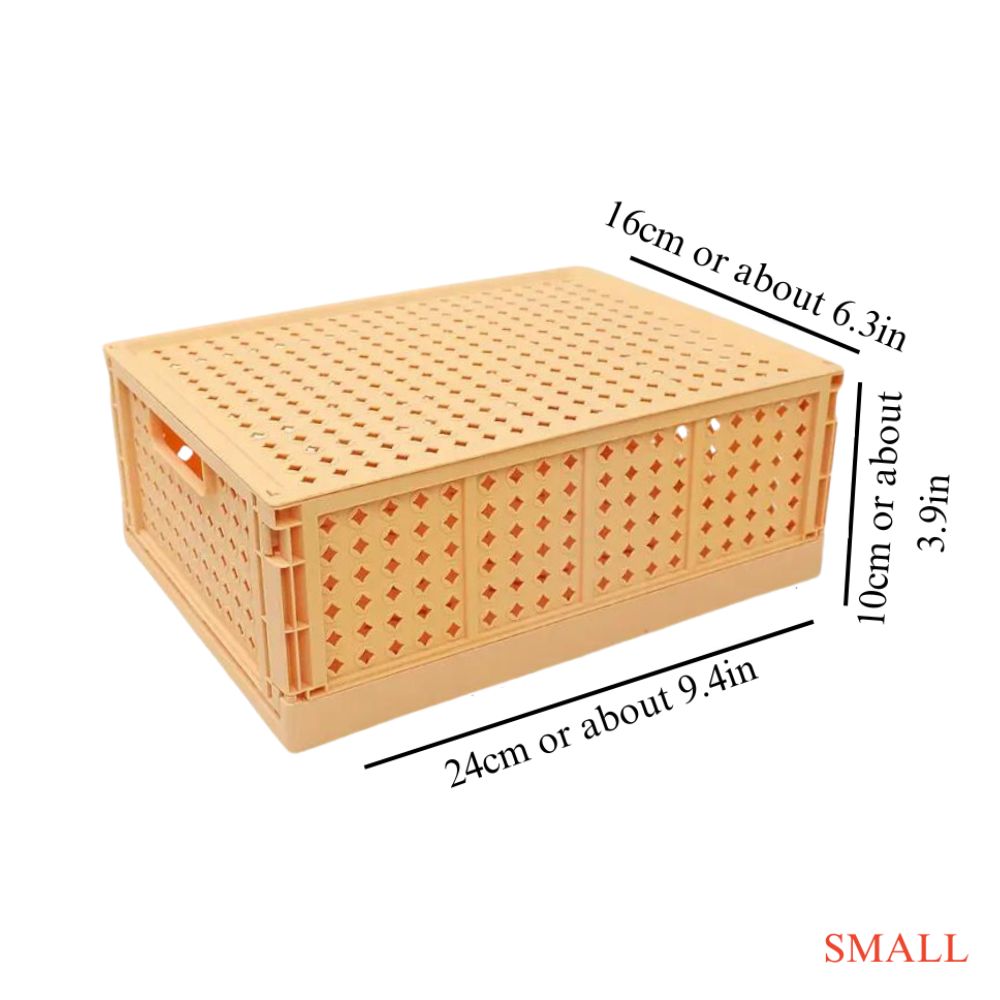Foldable Storage Box Yellow Small